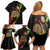 Legend Bob Family Matching Off Shoulder Short Dress and Hawaiian Shirt One Love Heart Destiny LT05 - Wonder Print Shop