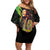 Legend Bob Family Matching Off Shoulder Short Dress and Hawaiian Shirt One Love Heart Destiny LT05 - Wonder Print Shop