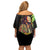 Legend Bob Family Matching Off Shoulder Short Dress and Hawaiian Shirt One Love Heart Destiny LT05 - Wonder Print Shop