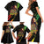 Legend Bob Family Matching Short Sleeve Bodycon Dress and Hawaiian Shirt One Love Heart Destiny LT05 - Wonder Print Shop