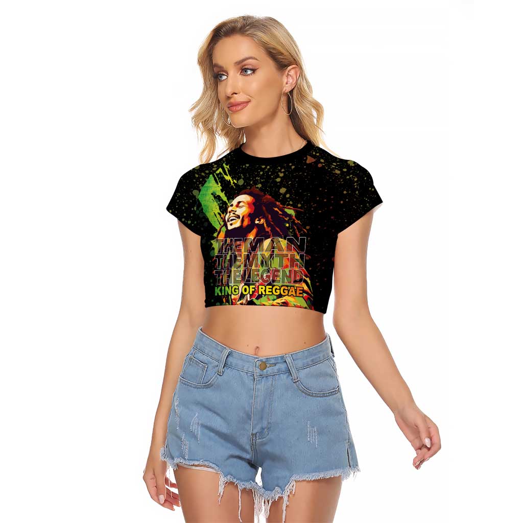 Legend Bob Raglan Cropped T Shirt One Love Heart Destiny LT05 - Wonder Print Shop