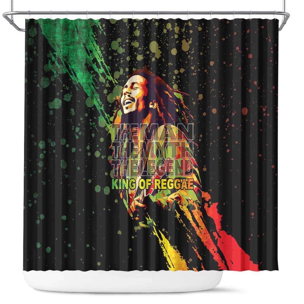 Legend Bob Shower Curtain One Love Heart Destiny