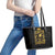 Reggae King Marley Leather Tote Bag Gold Lion