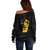 Reggae King Marley Off Shoulder Sweater Gold Lion