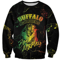 Unisex black sweatshirt with Buffalo Soldier front graphic