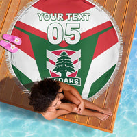 Custom Lebanon Rugby Beach Blanket Go Champions - Wonder Print Shop