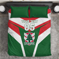 Custom Lebanon Rugby Bedding Set Go Champions - Wonder Print Shop