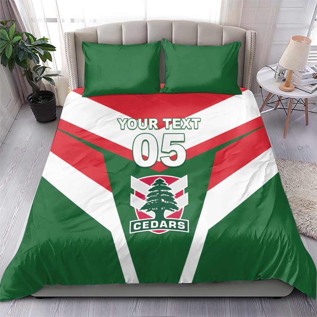 Custom Lebanon Rugby Bedding Set Go Champions - Wonder Print Shop