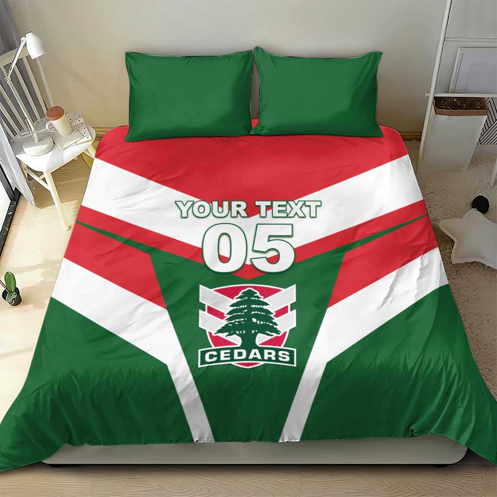 Custom Lebanon Rugby Bedding Set Go Champions - Wonder Print Shop