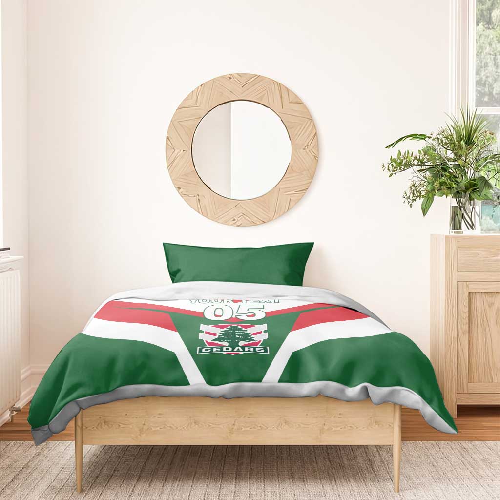 Custom Lebanon Rugby Bedding Set Go Champions - Wonder Print Shop