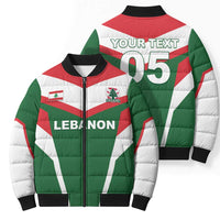 Custom Lebanon Rugby Bomber Puffer Jacket Go Champions - Wonder Print Shop