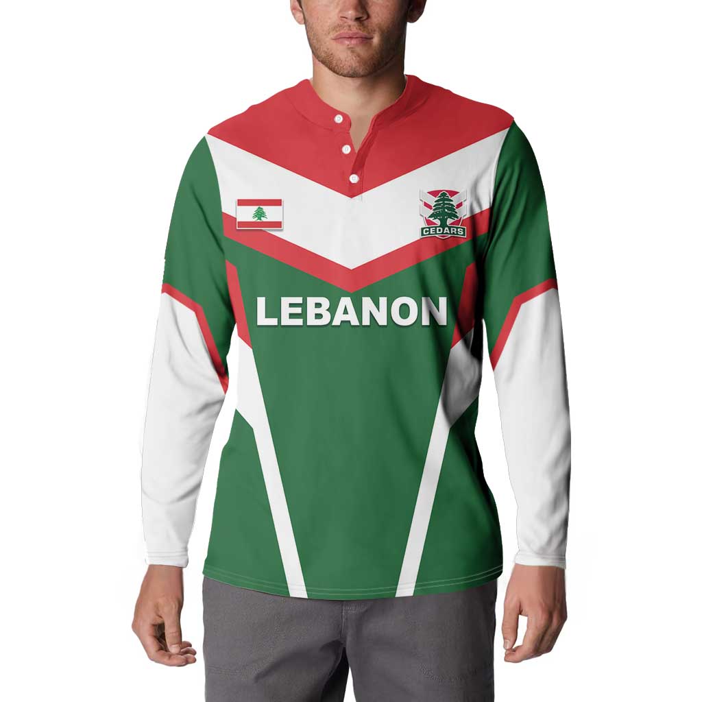 Custom Lebanon Rugby Button Sweatshirt Go Champions - Wonder Print Shop