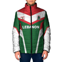 Custom Lebanon Rugby Padded Jacket Go Champions - Wonder Print Shop