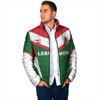 Custom Lebanon Rugby Padded Jacket Go Champions - Wonder Print Shop