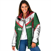 Custom Lebanon Rugby Padded Jacket Go Champions - Wonder Print Shop