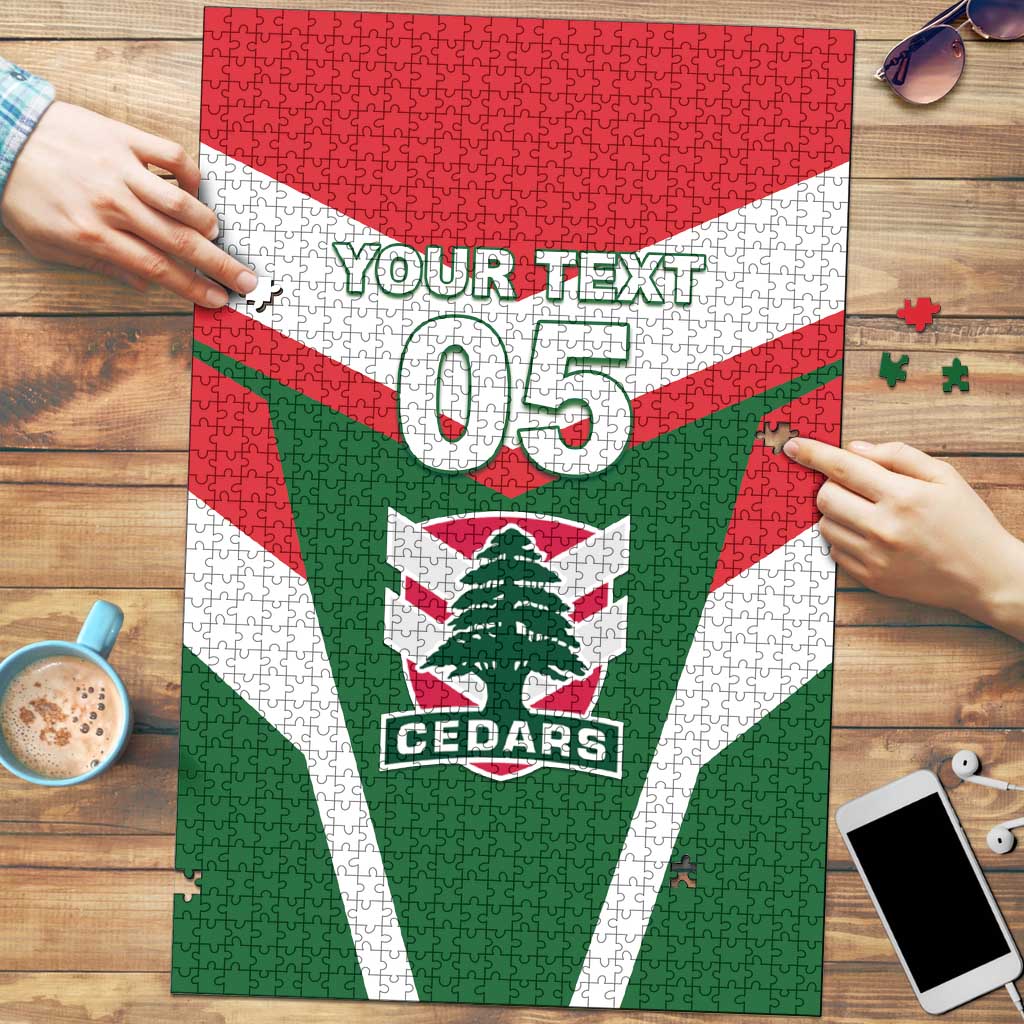 Custom Lebanon Rugby Puzzle Go Champions - Wonder Print Shop