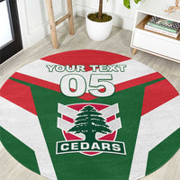 Custom Lebanon Rugby Round Carpet Go Champions - Wonder Print Shop