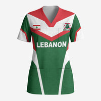 Custom Lebanon Rugby Scrub Top Go Champions - Wonder Print Shop
