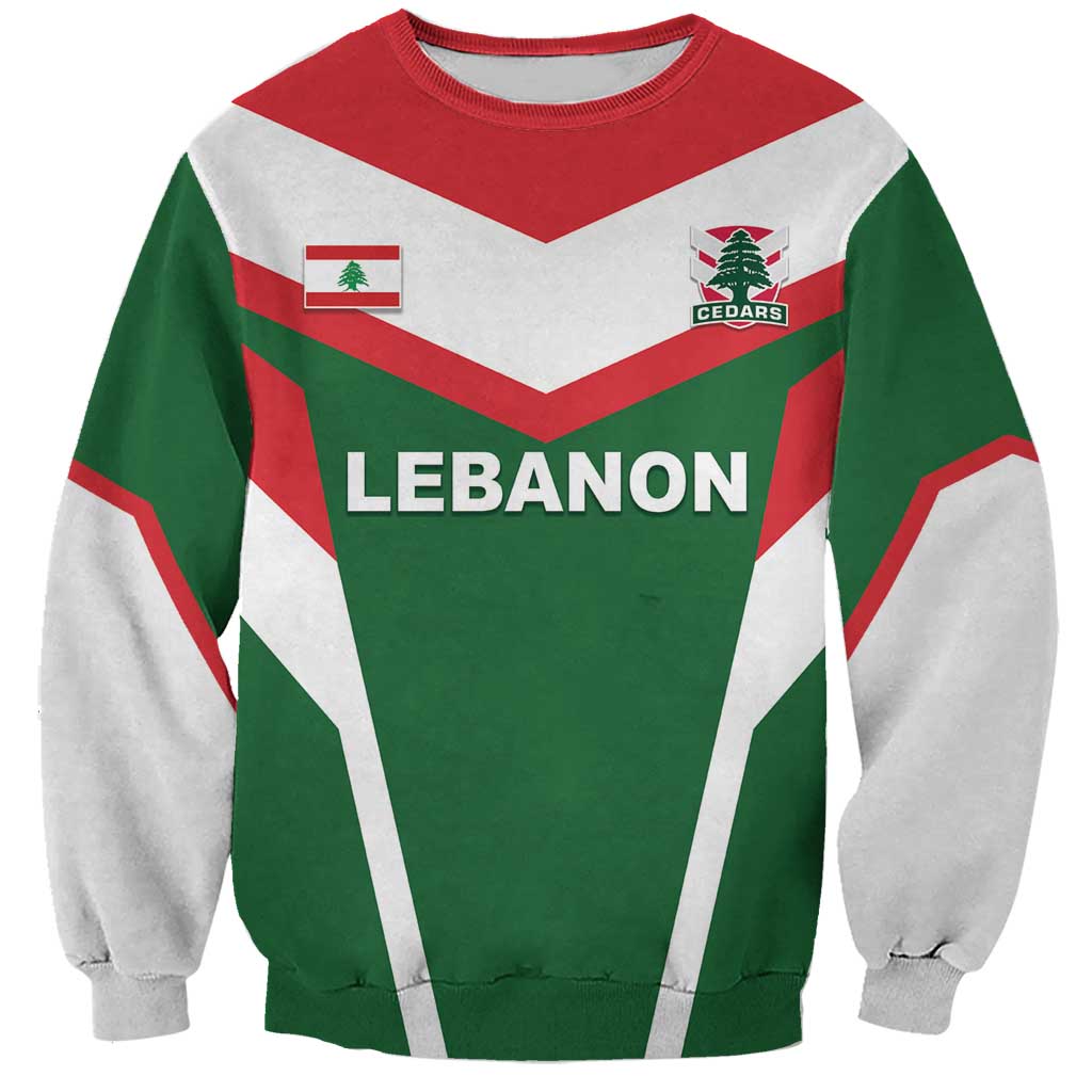 Custom Lebanon Rugby Sweatshirt Go Champions - Wonder Print Shop