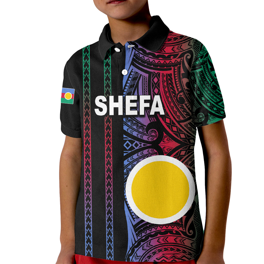 Custom Vanuatu Shefa Kid Polo Shirt Polynesian Tribal LT6 - Wonder Print Shop