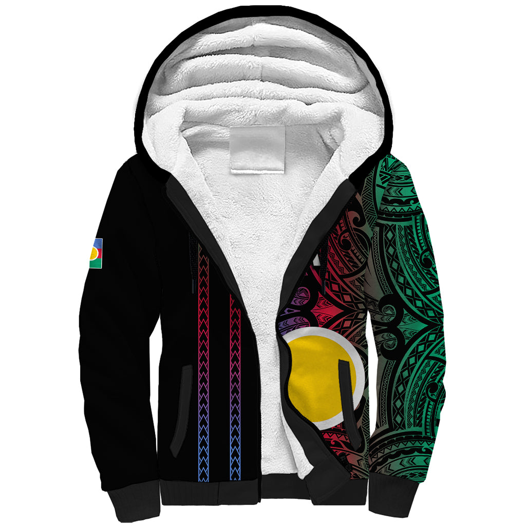 Custom Vanuatu Shefa Sherpa Hoodie Polynesian Tribal LT6 - Wonder Print Shop