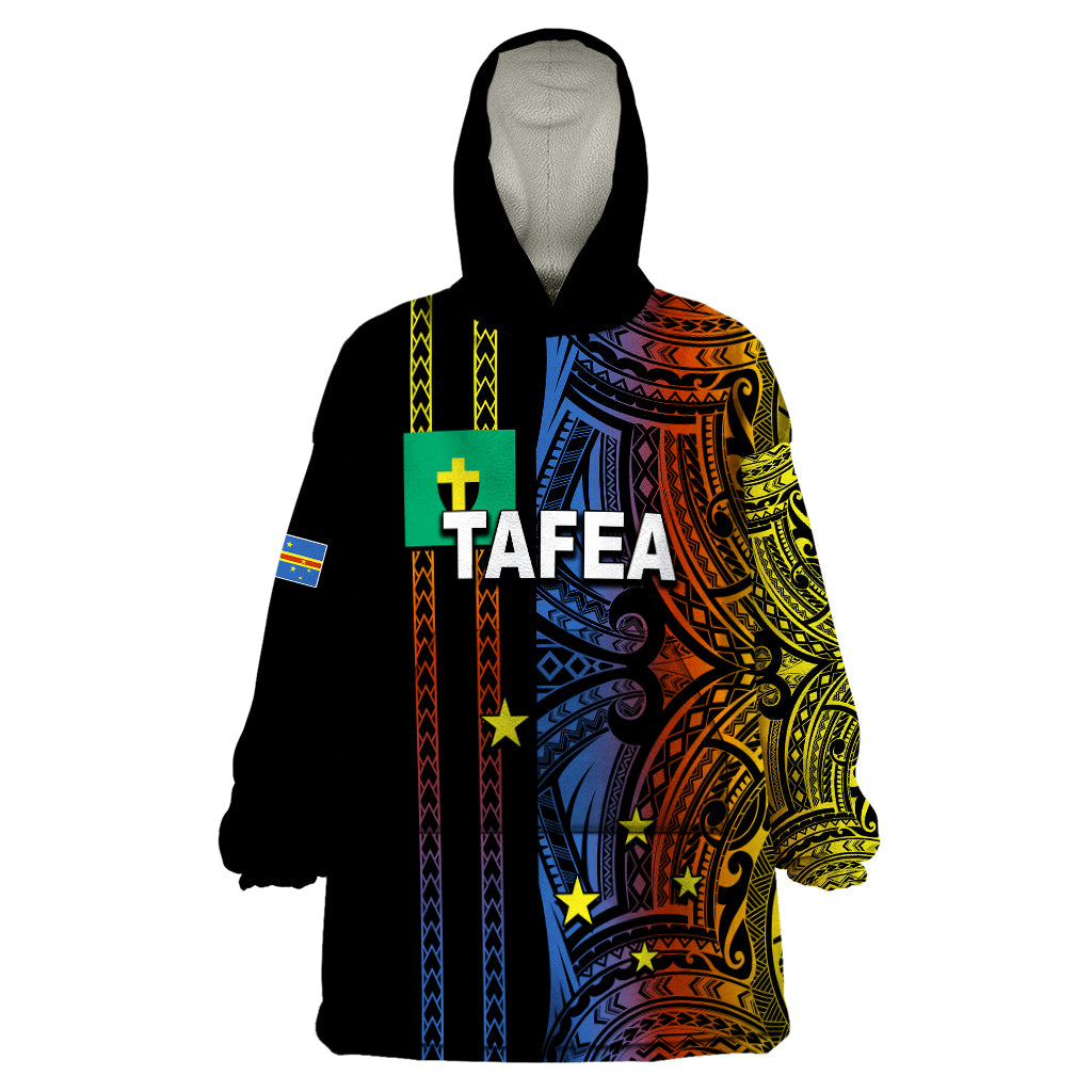 Custom Vanuatu Tafea Wearable Blanket Hoodie Polynesian Tribal LT6 - Wonder Print Shop