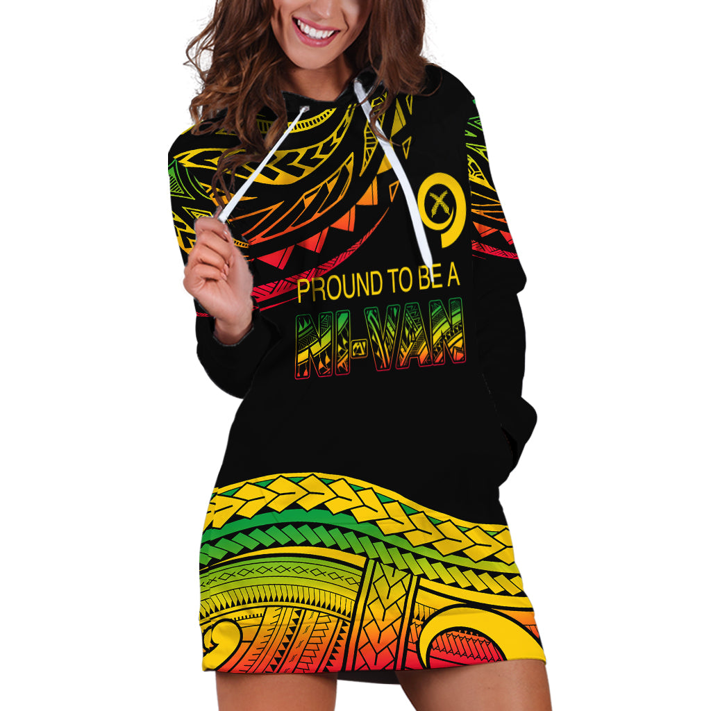 Custom Tribal Vanuatu Hoodie Dress Pround To Be A Ni-Van LT6 - Wonder Print Shop