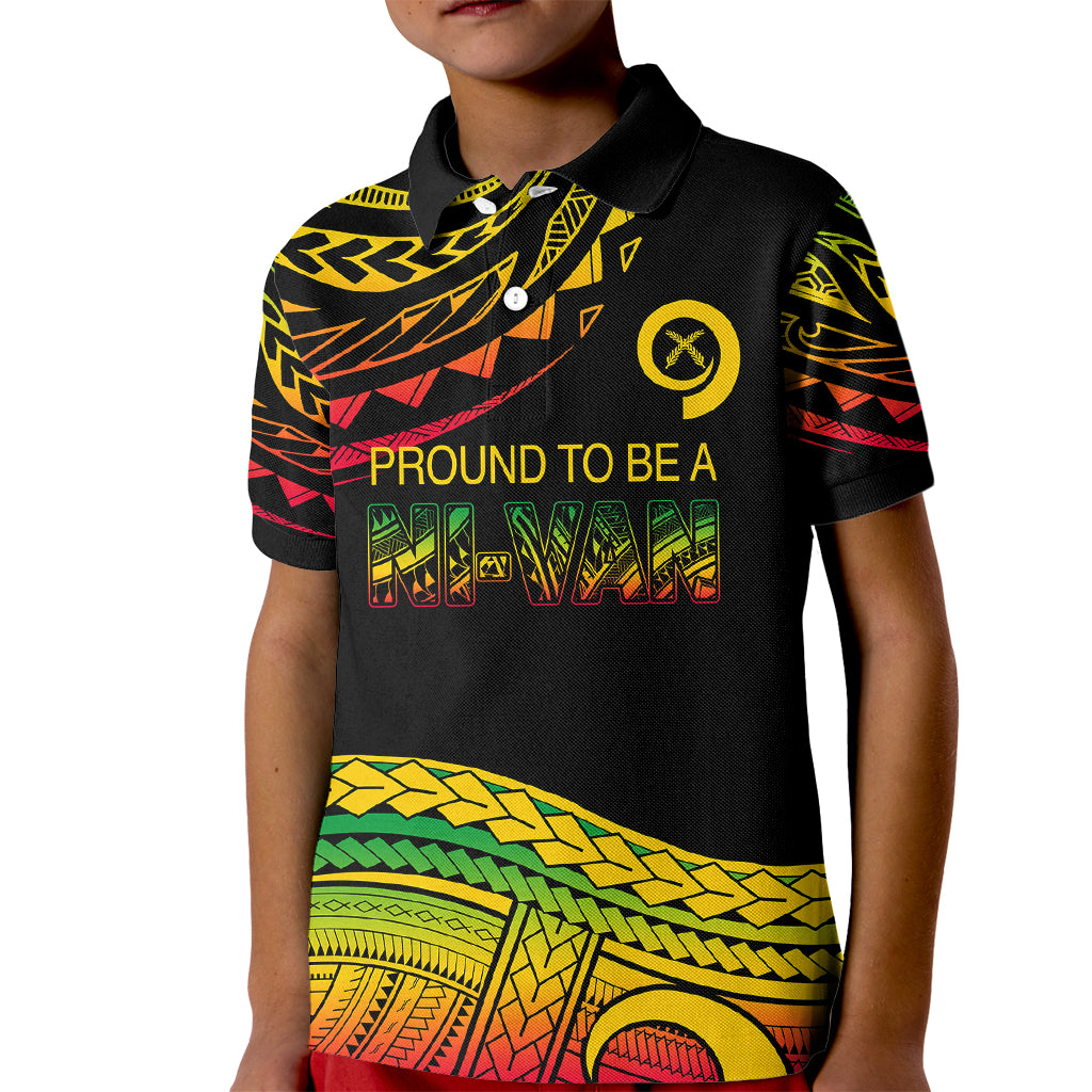 Custom Tribal Vanuatu Polo Shirt for Kid Pround To Be A Ni Van LT6 - Wonder Print Shop