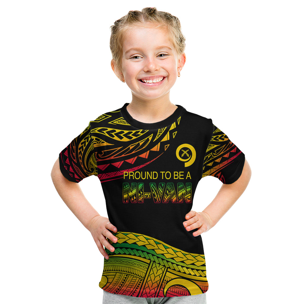 Custom Tribal Vanuatu Kid T Shirt Pround To Be A Ni-Van LT6 - Wonder Print Shop