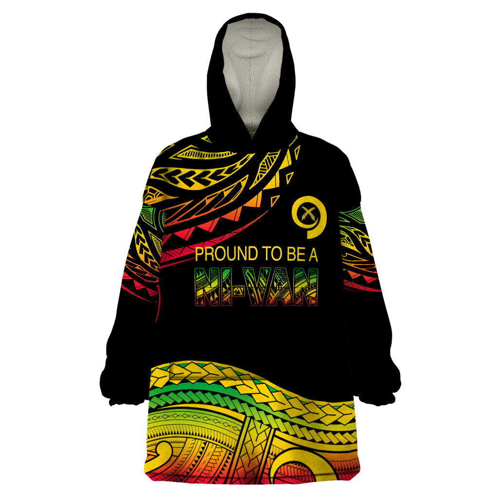 Custom Tribal Vanuatu Wearable Blanket Hoodie Pround To Be A Ni-Van LT6 - Wonder Print Shop