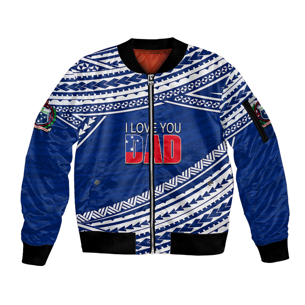 custom-personalised-happy-fathers-day-samoa-sleeve-zip-bomber-jacket-i-love-you-dad-blue