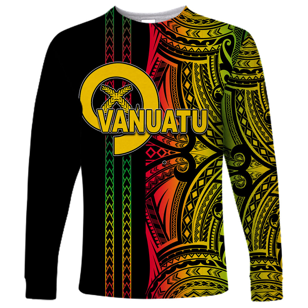 Custom Vanuatu Long Sleeve Shirt Polynesian Tribal LT6 - Wonder Print Shop