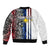 Custom Philippines Sleeve Zip Bomber Jacket Polynesian Tribal White LT6 - Wonder Print Shop