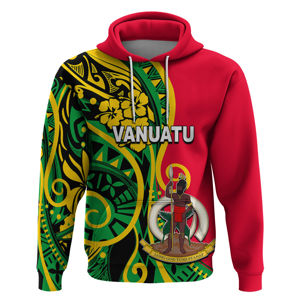 Personalized Vanuatu Hoodie Polynesian Patterns LT6 - Wonder Print Shop