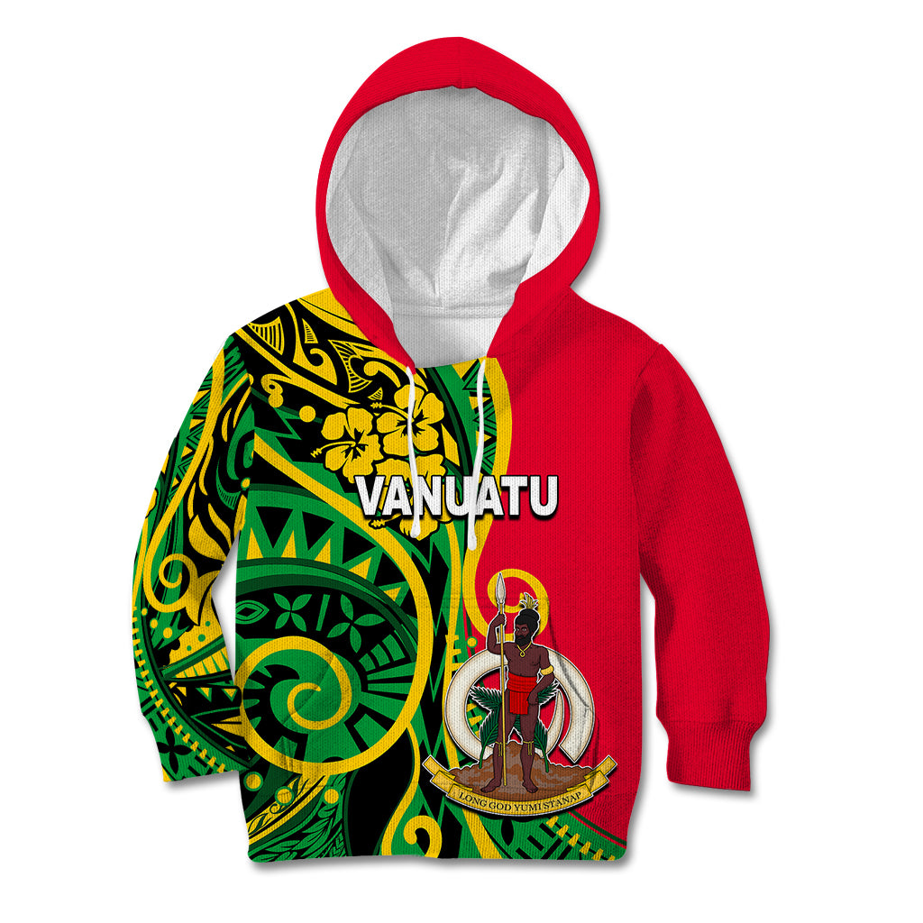 (Custom Personalised) Vanuatu Kid Hoodie Polynesian Patterns LT6 - Wonder Print Shop