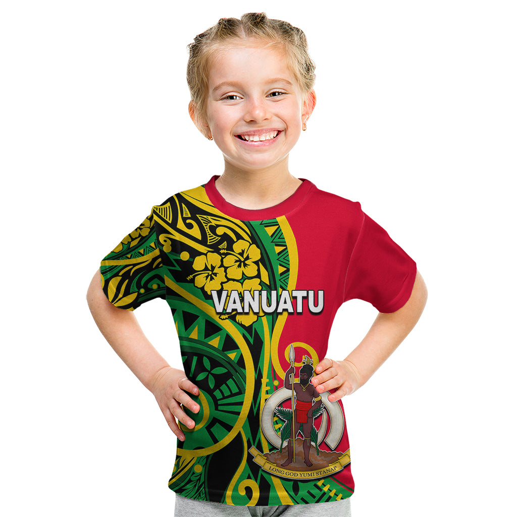 (Custom Personalised) Vanuatu Kid T Shirt Polynesian Patterns LT6 - Wonder Print Shop