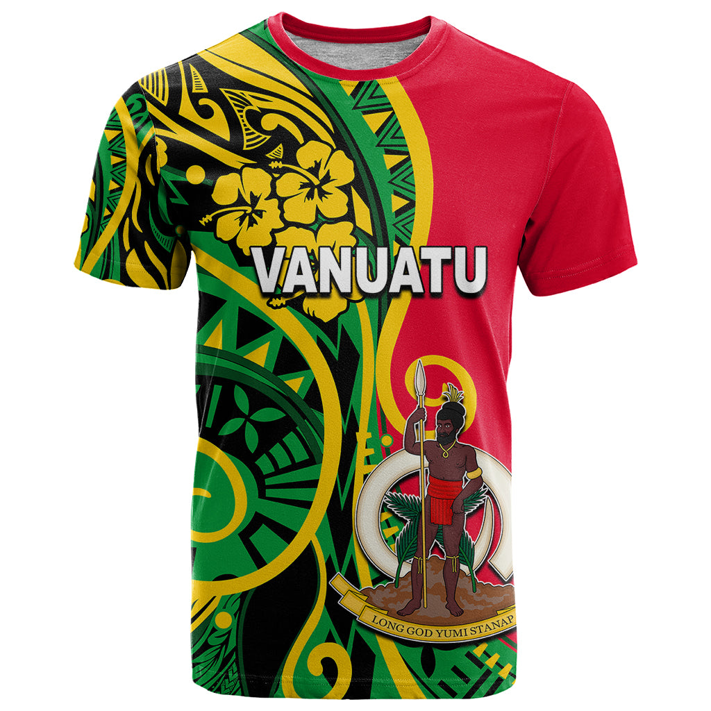 (Custom Personalised) Vanuatu T Shirt Polynesian Patterns LT6 - Wonder Print Shop