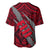 Polynesian Fiji Baseball Jersey with Coat Of Arms Claws Style - Red LT6 - Wonder Print Shop