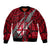 Polynesian Fiji Bomber Jacket with Coat Of Arms Claws Style - Red LT6 - Wonder Print Shop