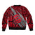 Polynesian Fiji Bomber Jacket with Coat Of Arms Claws Style - Red LT6 - Wonder Print Shop