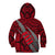 Polynesian Fiji Kid Hoodie with Coat Of Arms Claws Style - Red LT6 - Wonder Print Shop