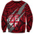 Polynesian Fiji Sweatshirt with Coat Of Arms Claws Style - Red LT6 - Wonder Print Shop