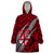 Polynesian Fiji Wearable Blanket Hoodie with Coat Of Arms Claws Style - Red LT6 - Wonder Print Shop