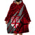 Polynesian Fiji Wearable Blanket Hoodie with Coat Of Arms Claws Style - Red LT6 - Wonder Print Shop