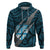 Polynesian Fiji Hoodie with Coat Of Arms Claws Style - Blue LT6 - Wonder Print Shop