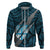 Polynesian Fiji Hoodie with Coat Of Arms Claws Style - Blue LT6 - Wonder Print Shop