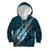 Polynesian Fiji Kid Hoodie with Coat Of Arms Claws Style - Blue LT6 - Wonder Print Shop