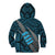 Polynesian Fiji Kid Hoodie with Coat Of Arms Claws Style - Blue LT6 - Wonder Print Shop