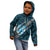 Polynesian Fiji Kid Hoodie with Coat Of Arms Claws Style - Blue LT6 - Wonder Print Shop