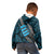 Polynesian Fiji Kid Hoodie with Coat Of Arms Claws Style - Blue LT6 - Wonder Print Shop